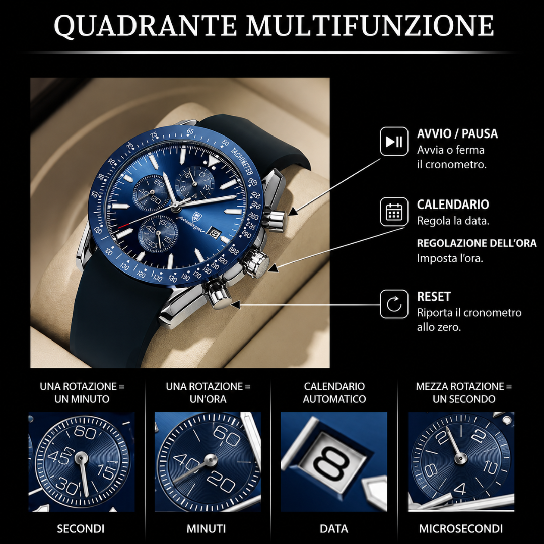 Orologio in Pelle Sportiva